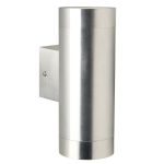 Nordlux Tin Applique Murale Aluminium et Verre Up & Down - Extérieur | 76mm - IP54 - Convient pour 2x GU10
