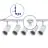 Bright Choice Ensemble complet Rail Monophasé Rail L 1 x 2 Mètre Blanc | incl. 5x Spot + GU10 2700K 3W Dimmable + Embout, Connecteur d’Alimentation et L -Connecteur